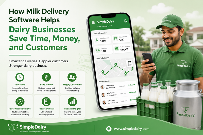 How Milk Delivery Software Helps Dairy Businesses Save Time, Money, and Customers in 2026